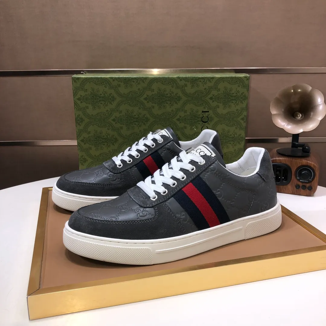 Men's shoes💰440💰[GUCCI] Official website 1:1 men's sports shoes are now on the market. They are made of original fabric + water-dyed sheepskin lining, plus the official website original 1:1 comfortable outsole. Fashionable and versatile, super comfortable and breathable. Standard shoe size 38/45 (custom-made size 45 is non-refundable)